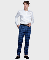 blue plaid pants